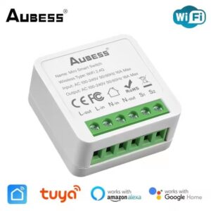 Aubess mini okoskapcsoló WiFi-s, Tuya kompatibilis